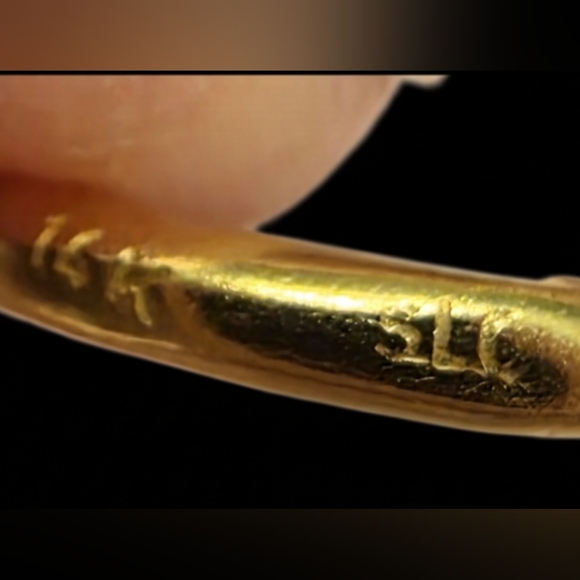 Genuine 14k Gold Earrings Vtg Hanging Unique Marked SLC Diamond Cut Teardrop - Picture 6 of 11